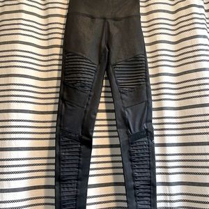 Like New - Alo Faux Leather Moto Leggings
